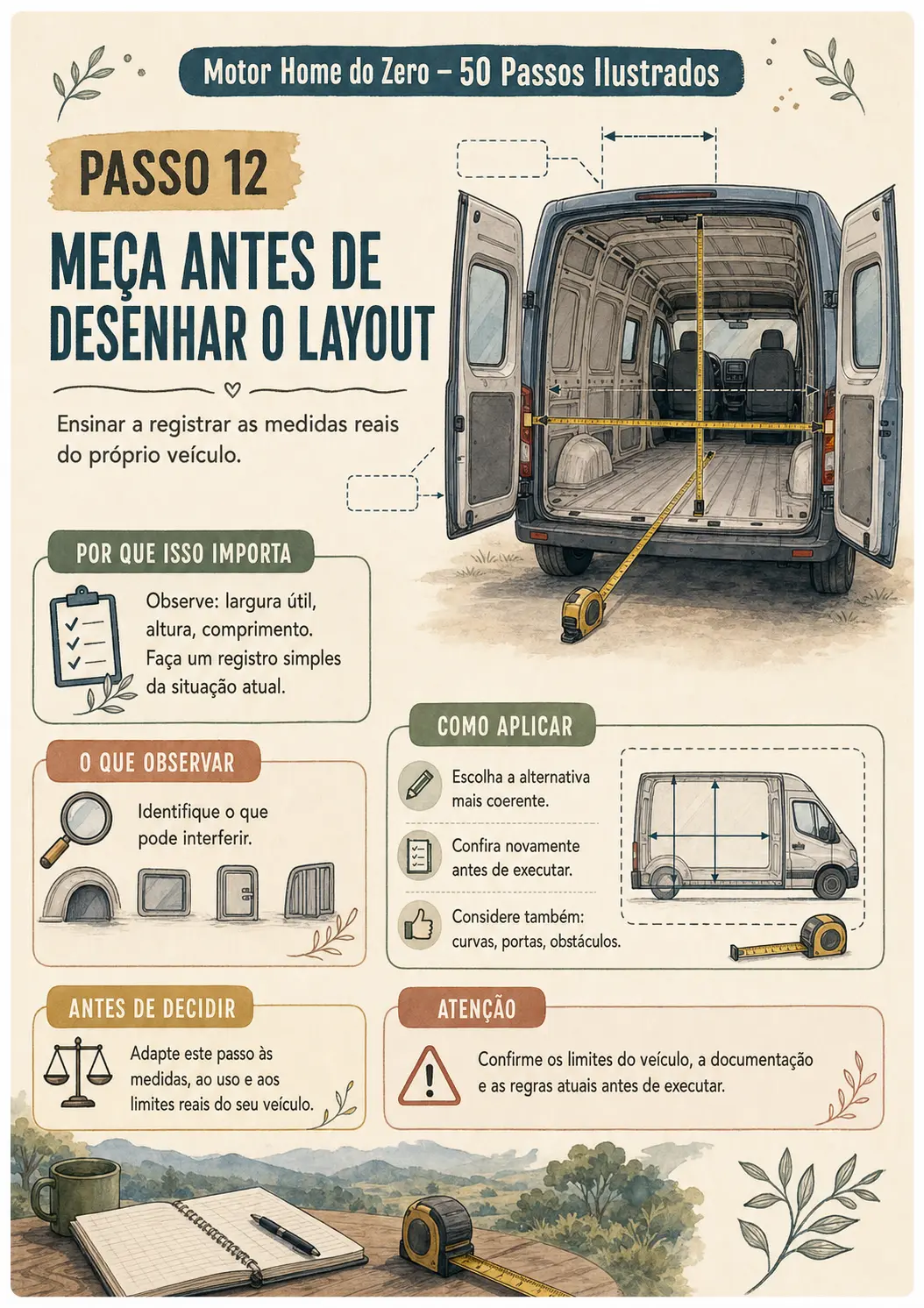 Paso 12: mide antes de diseñar la distribución