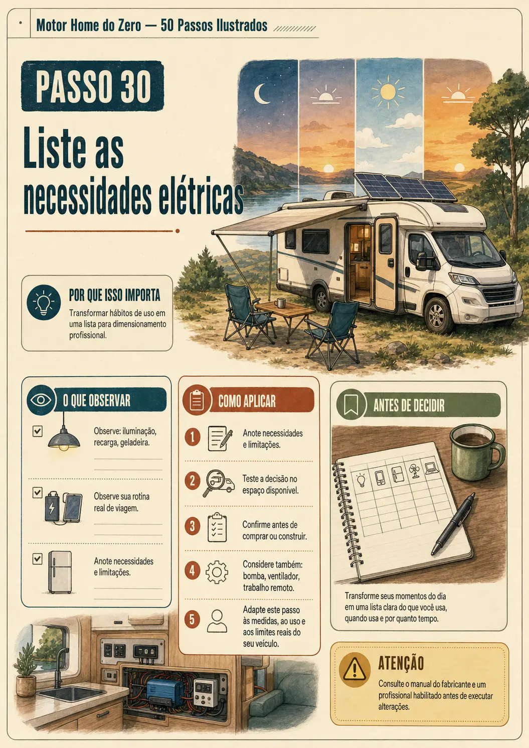 Paso 30: enumera las necesidades eléctricas
