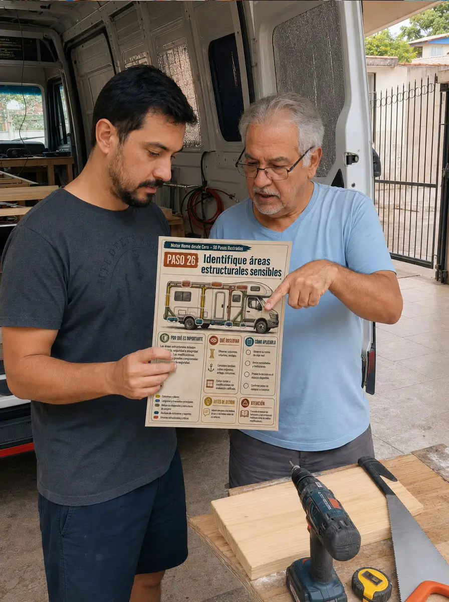 Dos personas consultando la guía de áreas estructurales