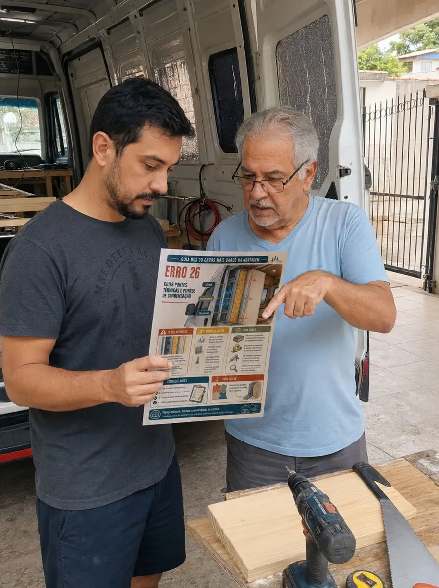 Dos personas consultando la guía de aislamiento